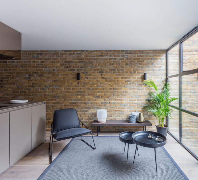 Farlow House Kitchen Architecture Modern kitchen kitchen architecture,bulthaup,bulthaup b3,bespoke,integrated living,sociable living,family entertaining,open plan kitchen,exposed brick