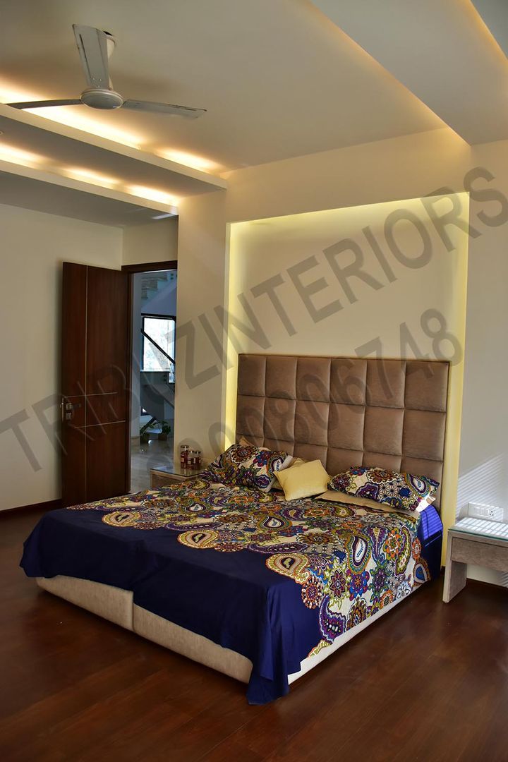 Villa, Tribuz Interiors Pvt. Ltd. Tribuz Interiors Pvt. Ltd. Eclectic style bedroom