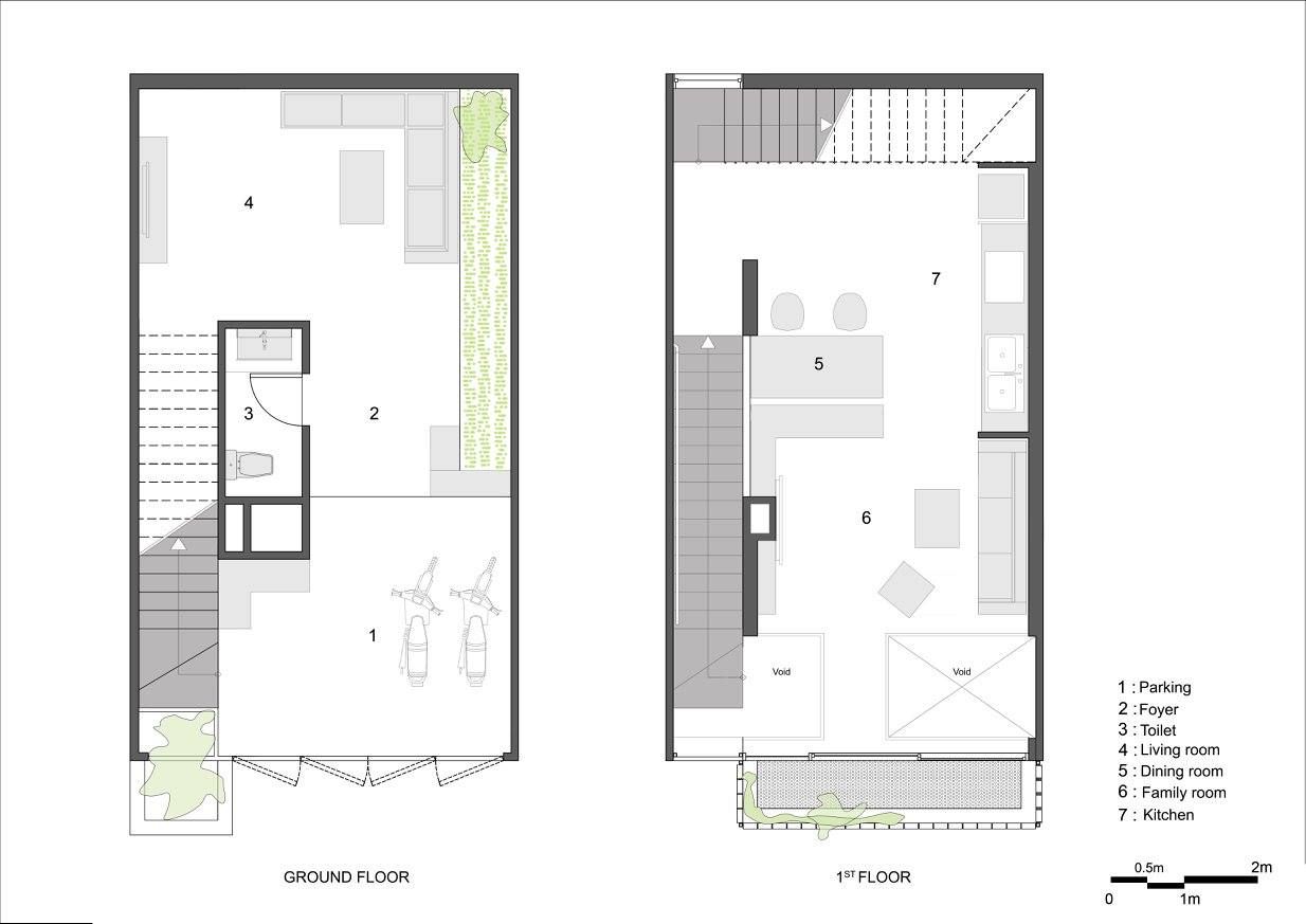 Ground & Mezzanine Floor Plan: Châu Á by Studio8 Architecture & Urban Design, Châu Á