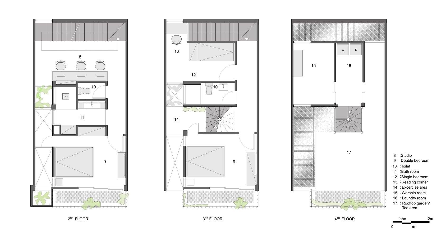 1st to 3rd FLoor Plan: Châu Á by Studio8 Architecture & Urban Design, Châu Á