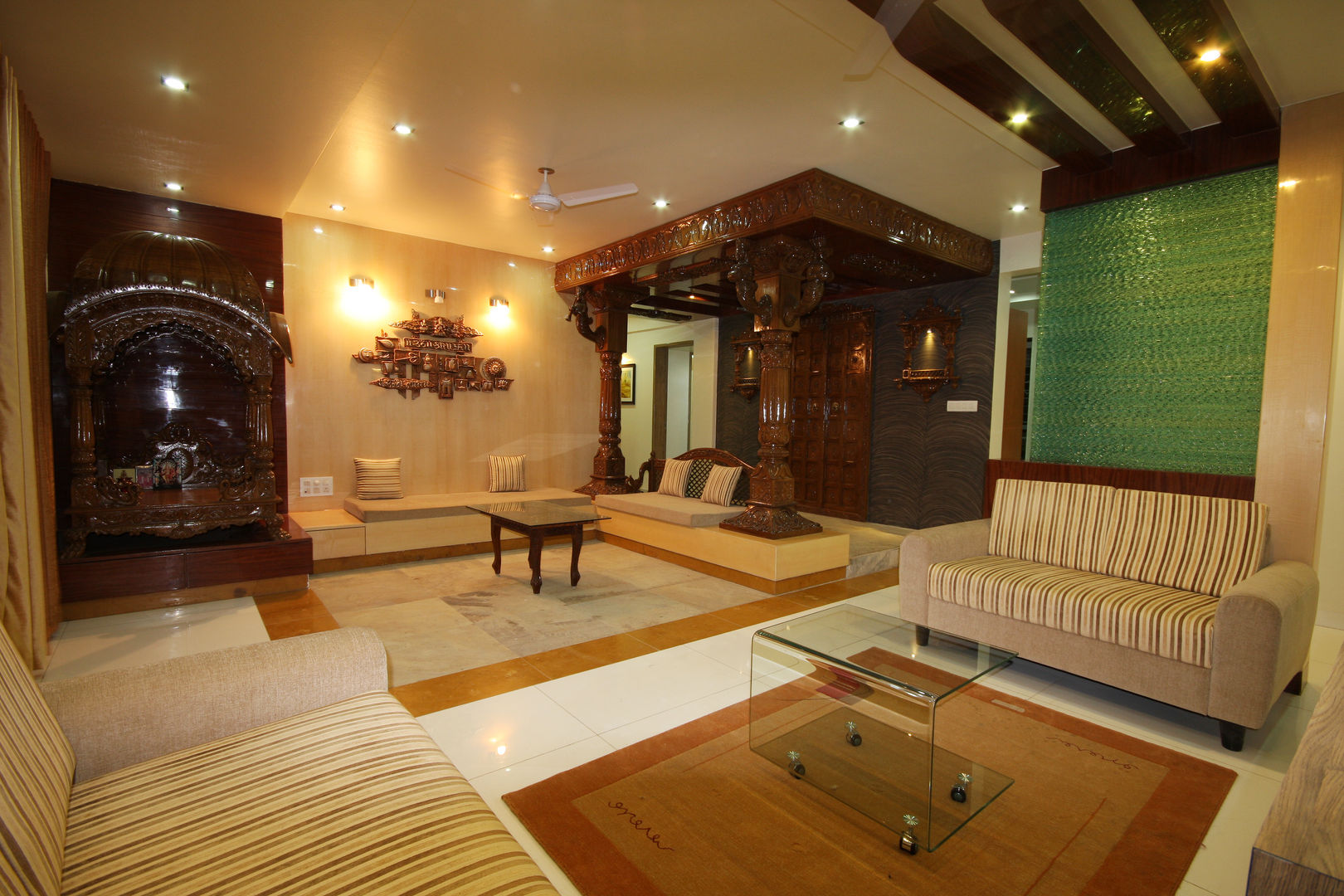 Residence - Shriniwas J. M. Pune. Spaceefixs Modern living room