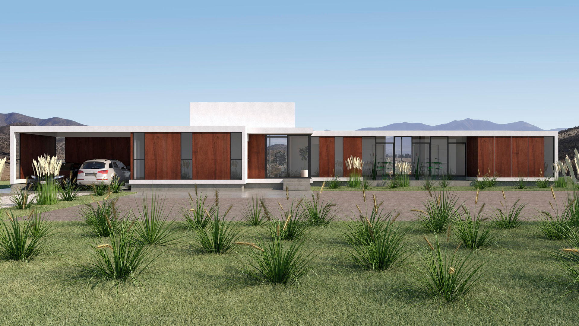 Vivienda Las Animas, Uno Arquitectura Uno Arquitectura Nhà có sân thượng Gỗ-nhựa composite
