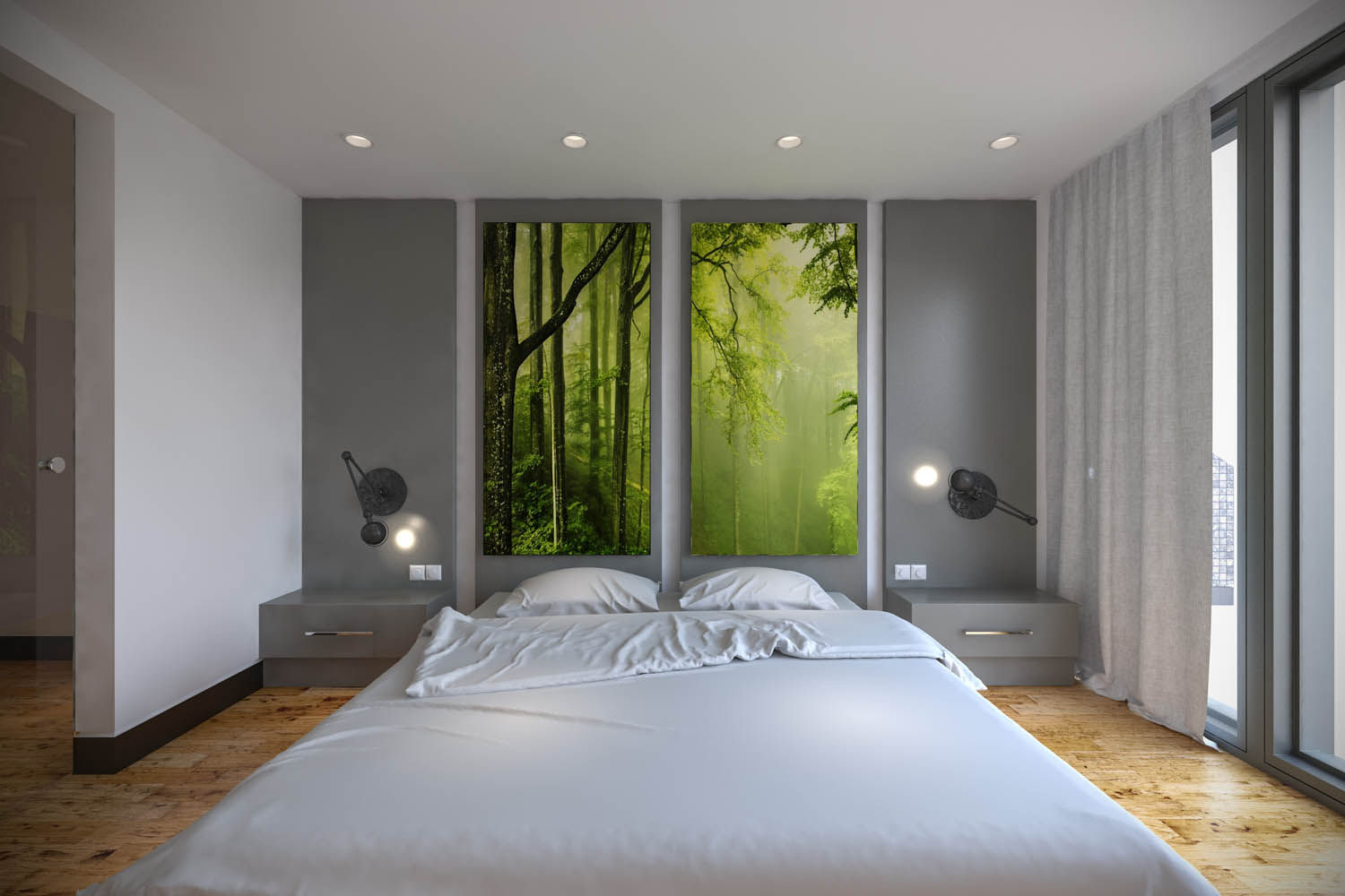Kemerburgaz LIVERA Suites - Örnek Daire Tasarımı, Kolon Mimarlık - İçmimarlık Kolon Mimarlık - İçmimarlık Scandinavian style bedroom