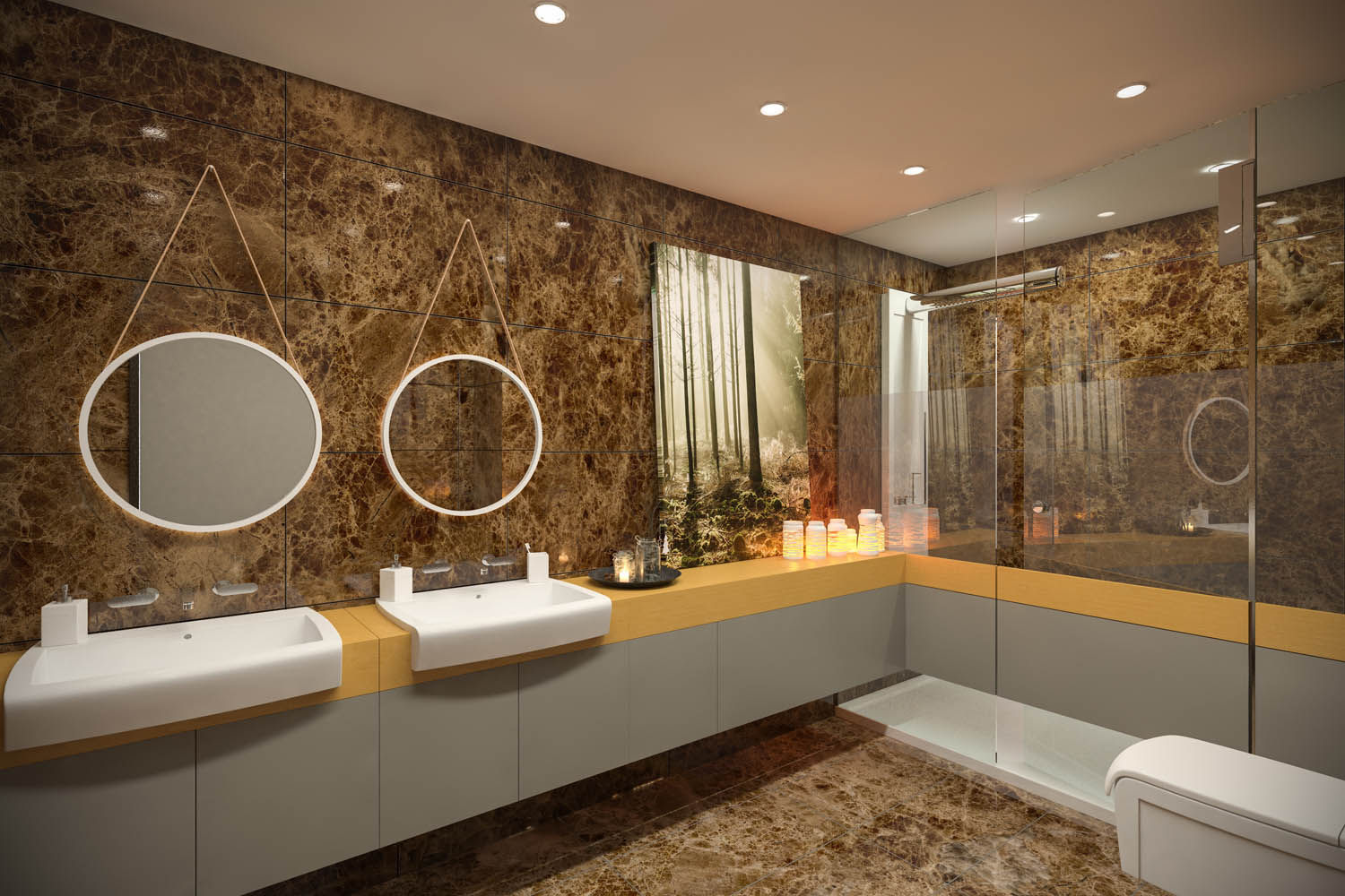 Kemerburgaz LIVERA Suites - Örnek Daire Tasarımı, Kolon Mimarlık - İçmimarlık Kolon Mimarlık - İçmimarlık Scandinavian style bathroom