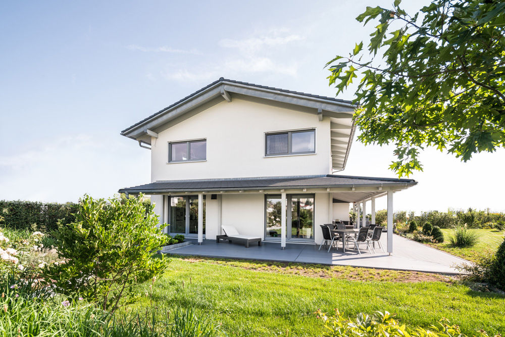 Moderne Stadtvilla mit mediterranem Flair, wir leben haus - Bauunternehmen in Bayern wir leben haus - Bauunternehmen in Bayern Villa