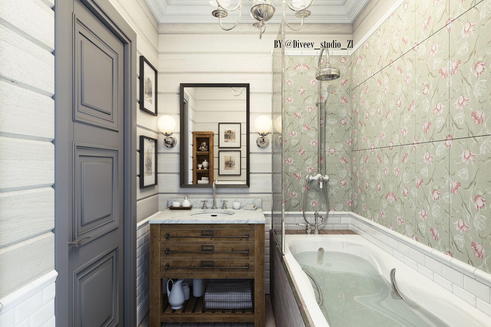 Ванная комната, Diveev_studio#ZI Diveev_studio#ZI Classic style bathroom