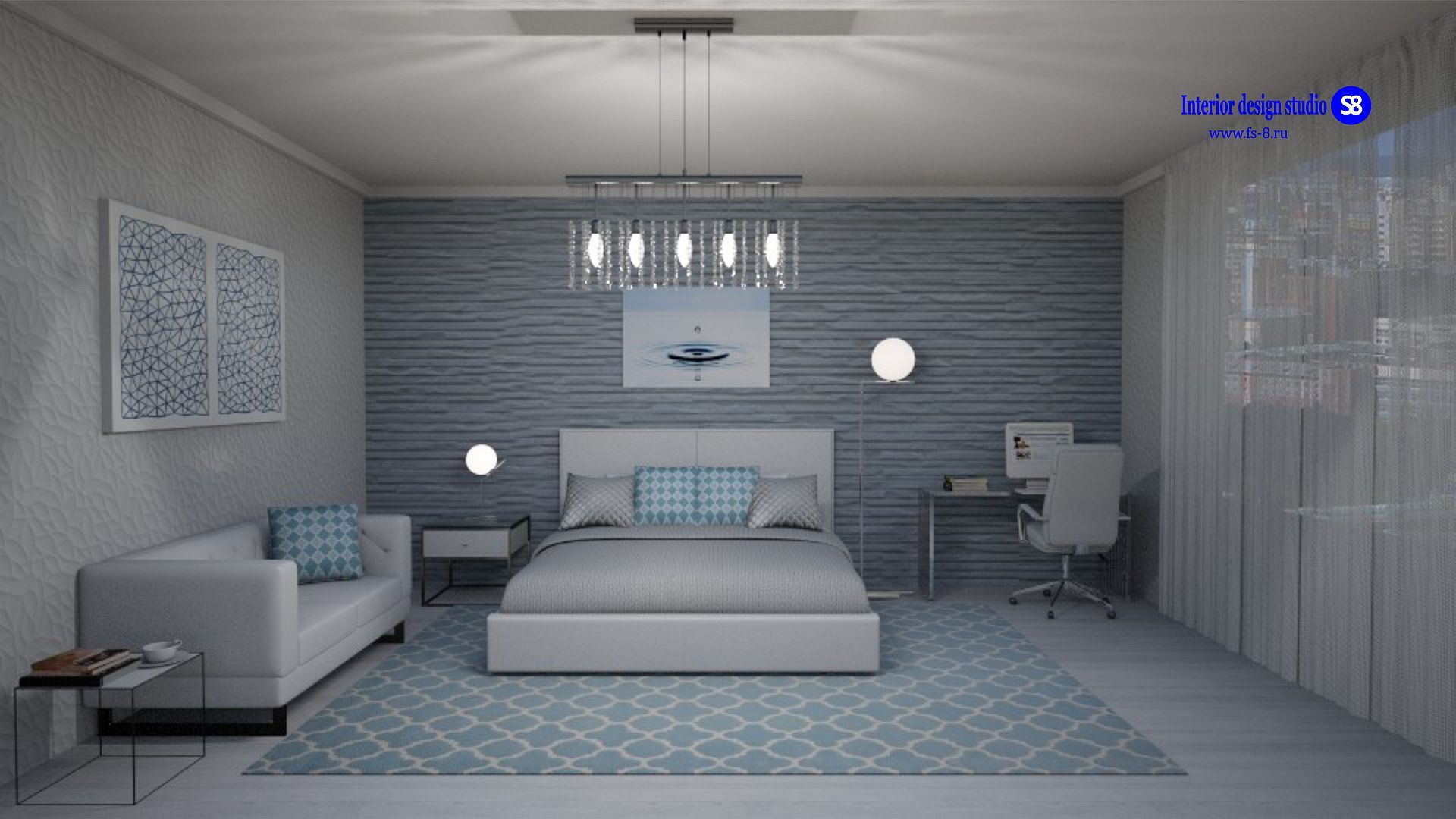 Bedroom, "Design studio S-8" 'Design studio S-8' غرفة نوم