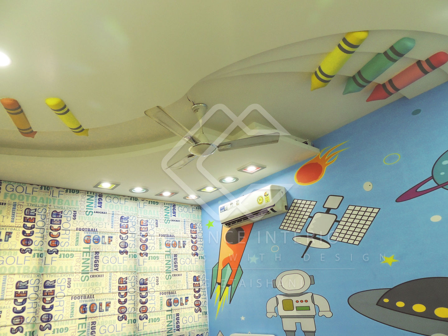 KIDS ROOM (Theme based Ceiling) CREDENCE INTERIO Modern Bedroom
