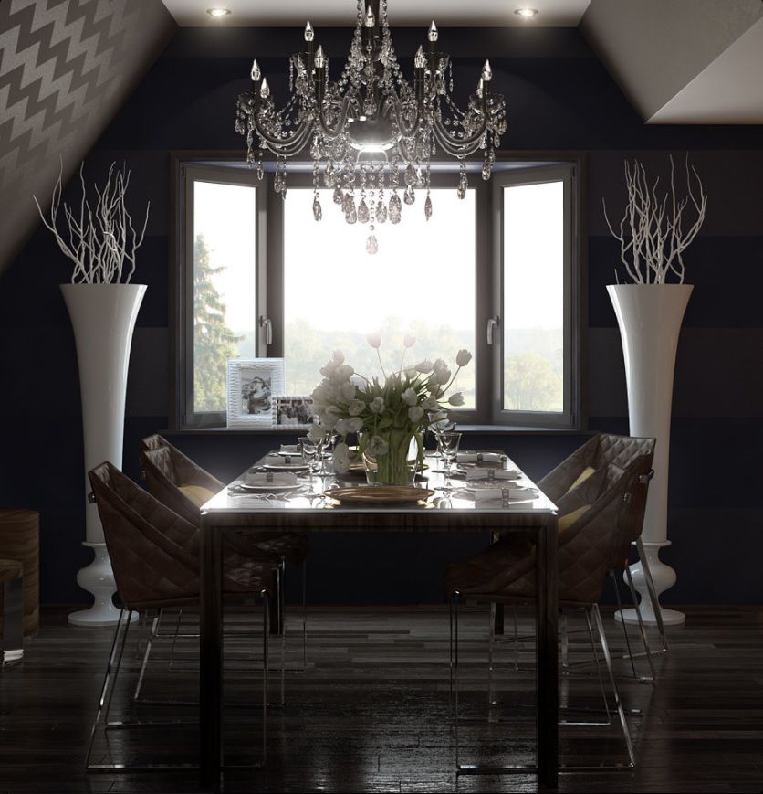 Dinning room with library @ Hatic, Dolcenea Design Dolcenea Design Classic style dining room