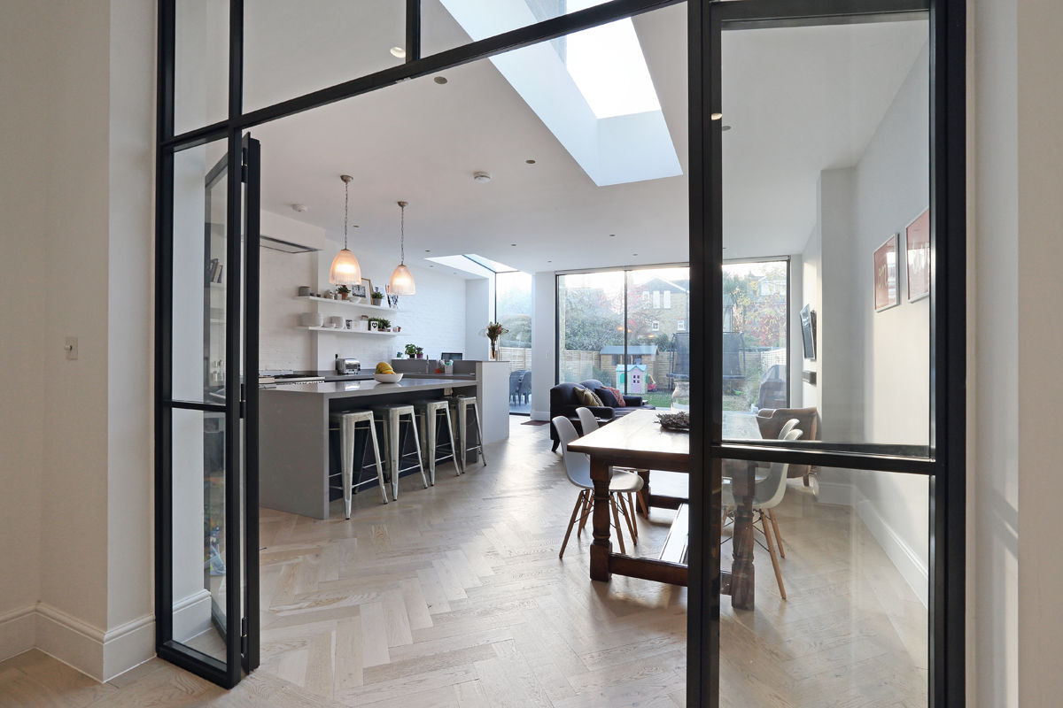Edwardian meets contemporary; Teddington Family Home, PAD ARCHITECTS PAD ARCHITECTS Modern dining room