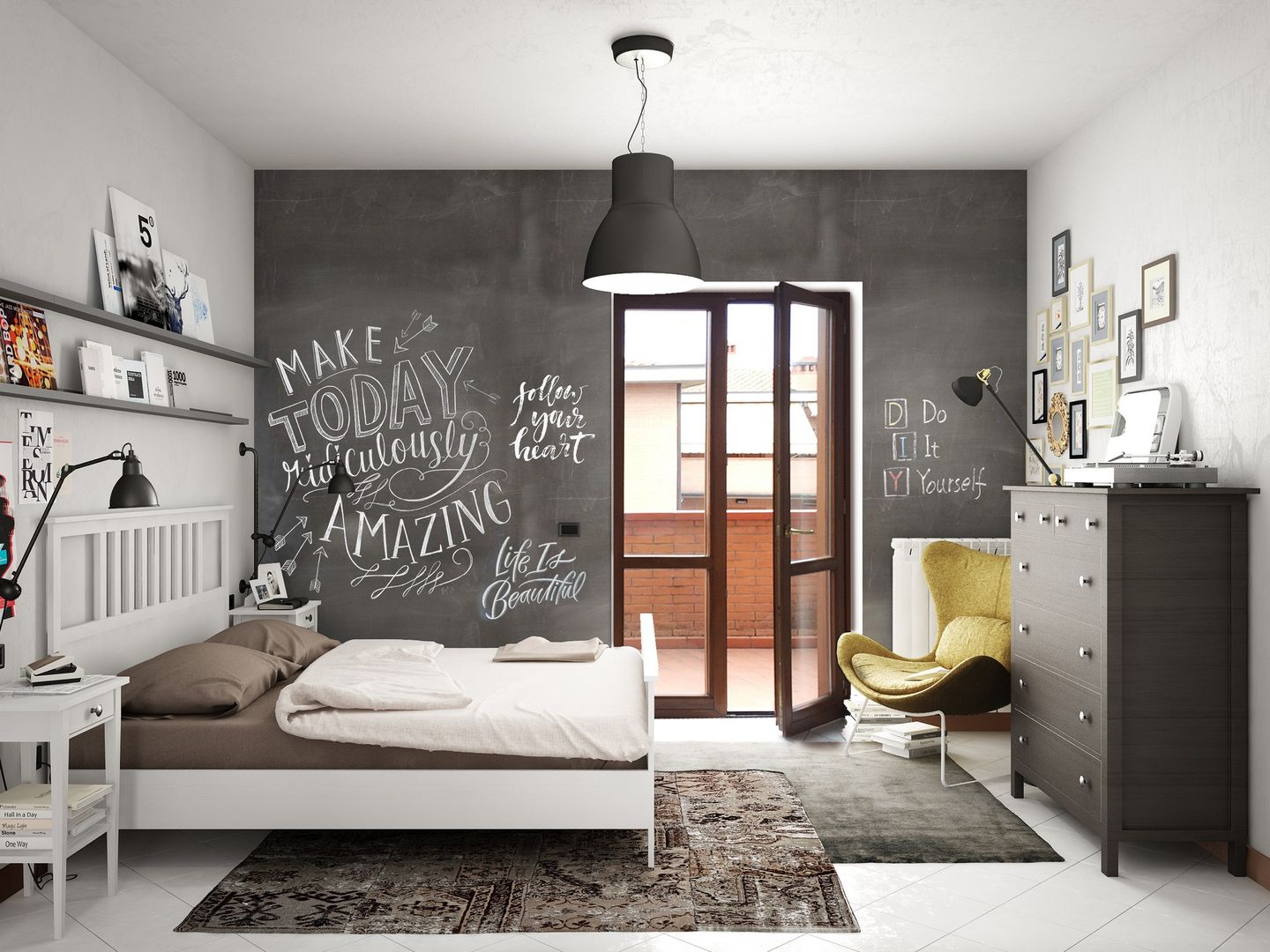 casa F, Studio Gentile Studio Gentile Industrial style bedroom MDF