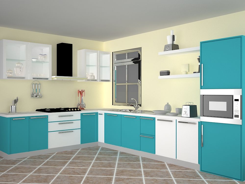 L Shape Modular Kitchen homify