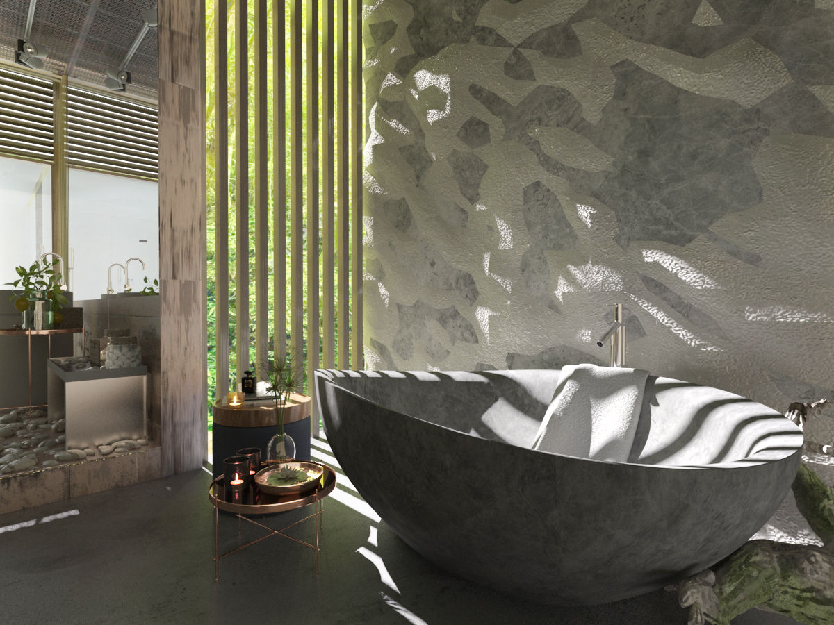 Итерьер SPA , ID project ID project Baños de estilo tropical