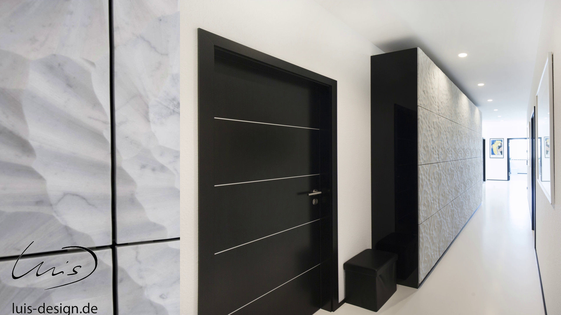 Luxury marble cabinets / marble shelf wall by Luis Desing Luis Design Minimalist corridor, hallway & stairs Marble