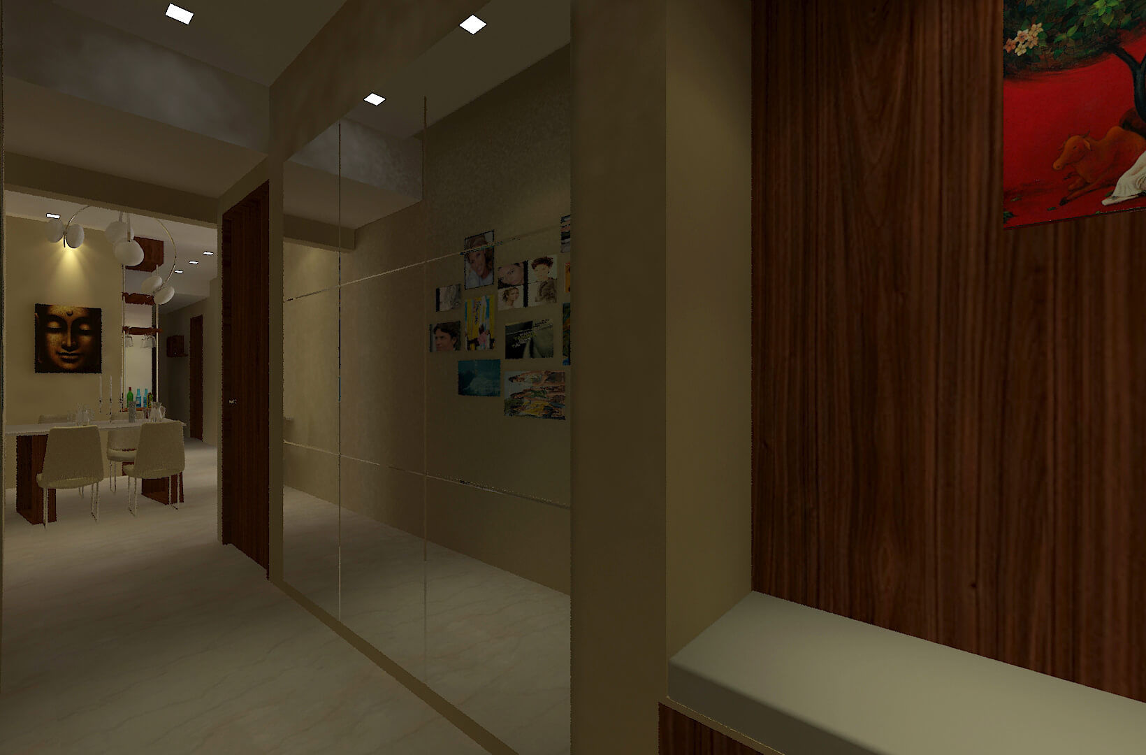 homify Asian style corridor, hallway & stairs