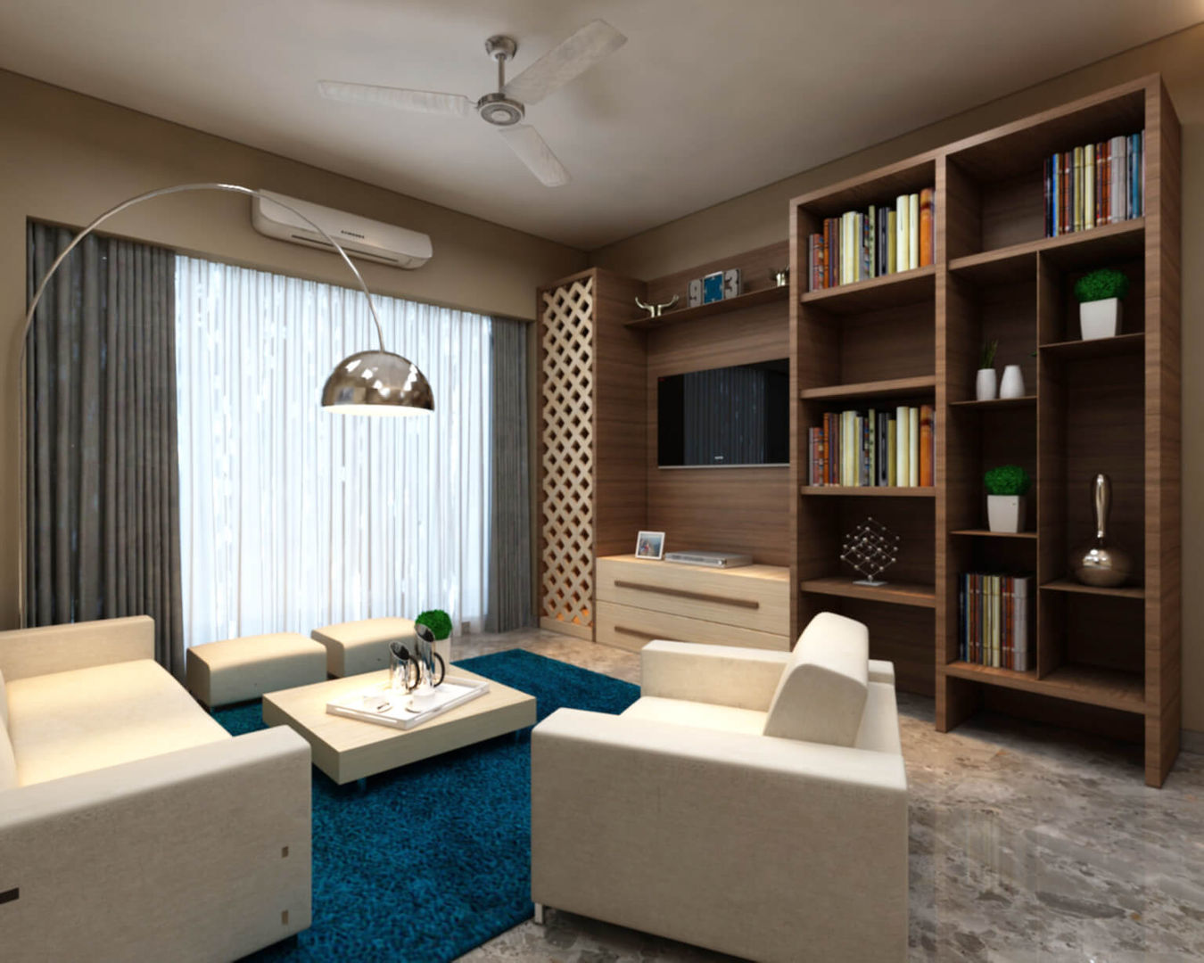 Borivali Residence, Midas Dezign Midas Dezign ห้องนั่งเล่น