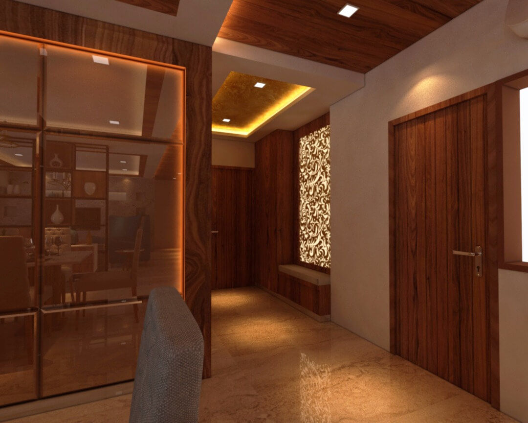 Ashish Rai Residence, Midas Dezign Midas Dezign Asian corridor, hallway & stairs