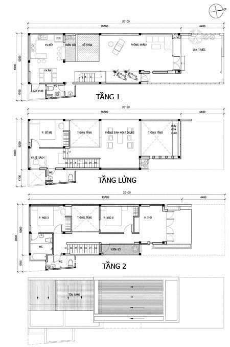 Nhà Ống 2 Tầng Thiết Kế Giản Dị Diện Tích 88m2, Công ty TNHH TK XD Song Phát Công ty TNHH TK XD Song Phát Дома на одну семью Медь / Бронза / Латунь