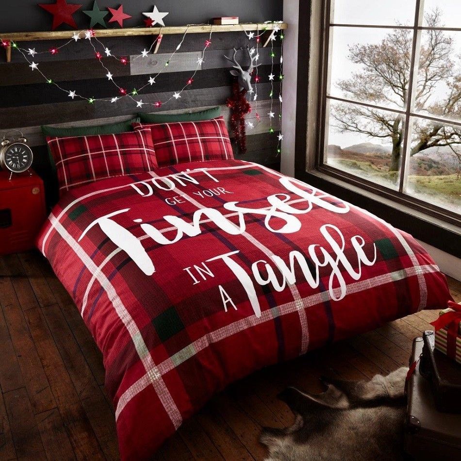 Christmas Bedding Snow Man Duvet Cover, alyssa home alyssa home Classic style bedroom Tiles Red