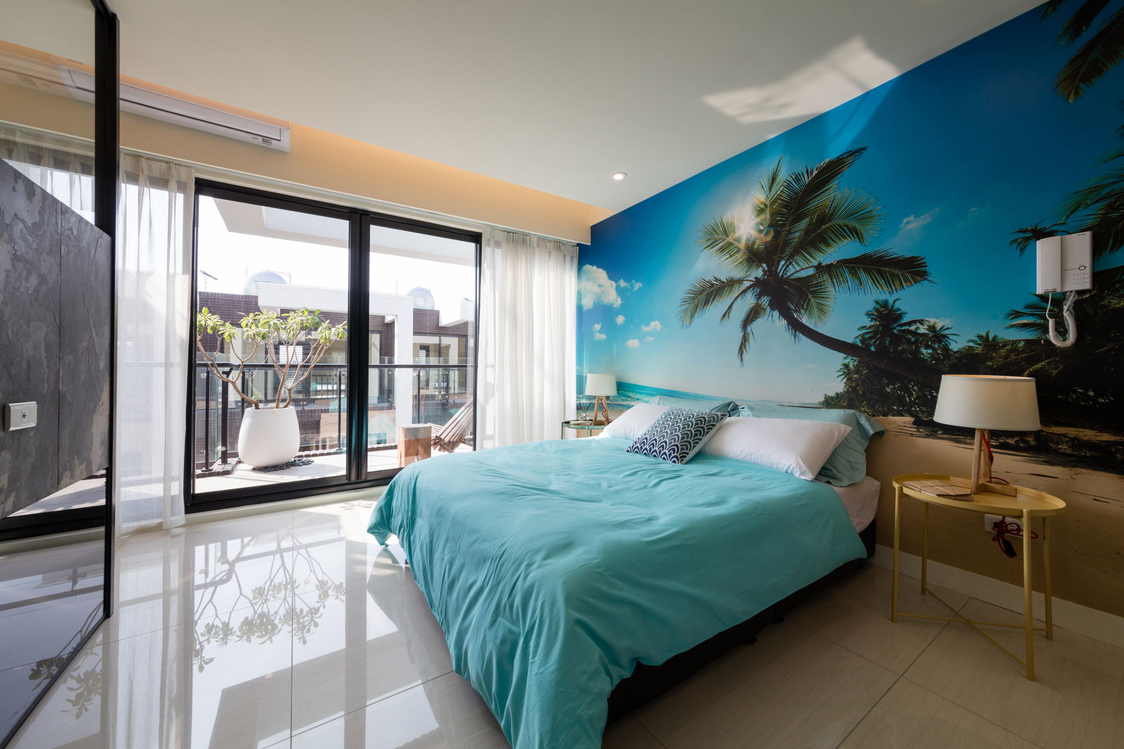 海洋壁貼 木皆空間設計 Tropical style bedroom