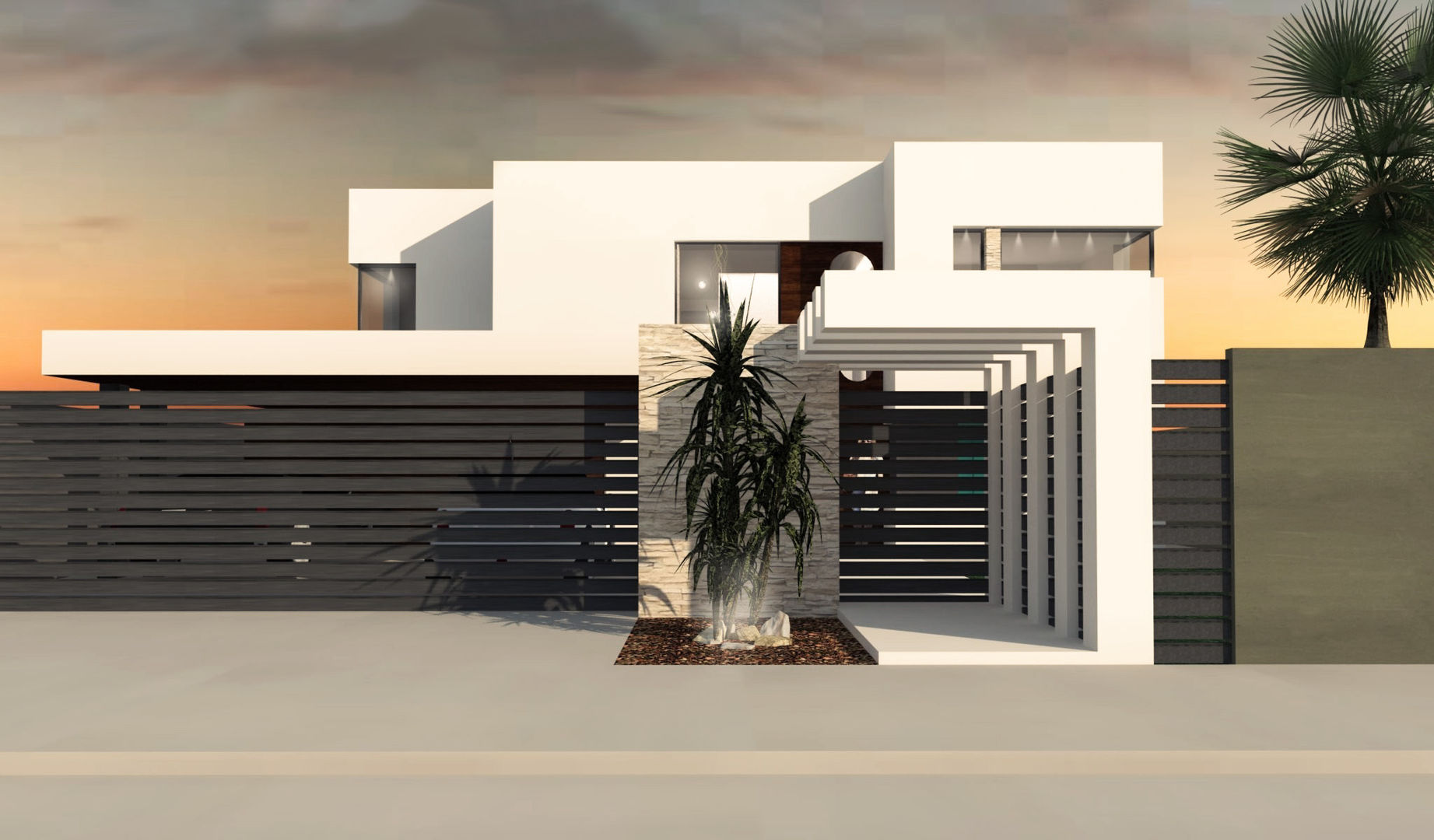 Render de Fachada Estudio A+I