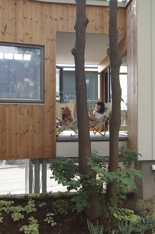 イヌエンジュの家, 株式会社 ATELIER O2 株式会社 ATELIER O2 Maison passive Bois Effet bois