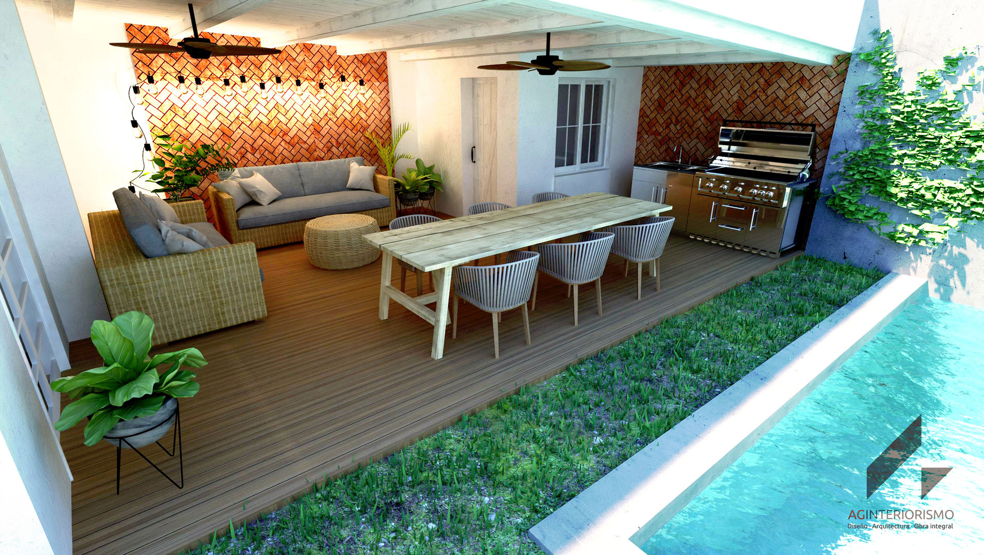 Vivienda de verano, AG INTERIORISMO AG INTERIORISMO 地中海デザインの テラス