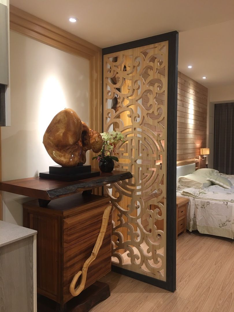 台中 原木宅, 核鉅設計 核鉅設計 Asian style bedroom