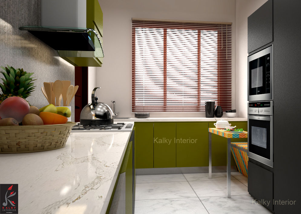 Modular kitchen homify Built-in kitchens Plywood