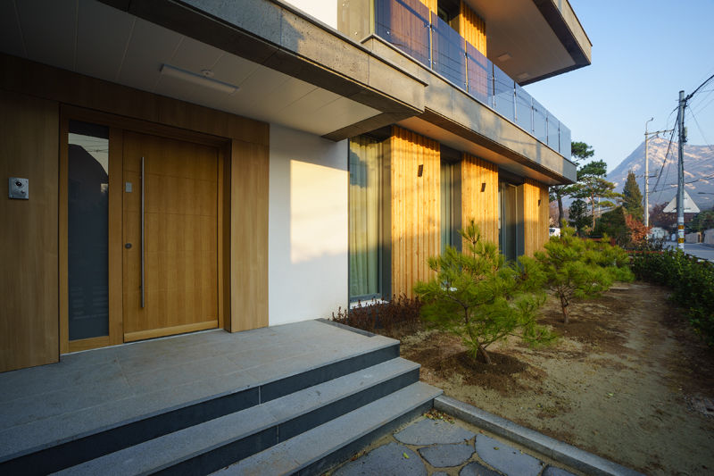 경함재 (景椷齋) : 풍경을 담은 집, 위즈스케일디자인 위즈스케일디자인 Casas modernas: Ideas, imágenes y decoración Madera Acabado en madera