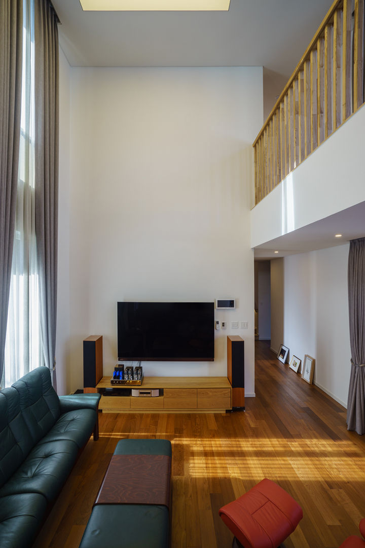 경함재 (景椷齋) : 풍경을 담은 집, 위즈스케일디자인 위즈스케일디자인 Modern living room Wood Wood effect