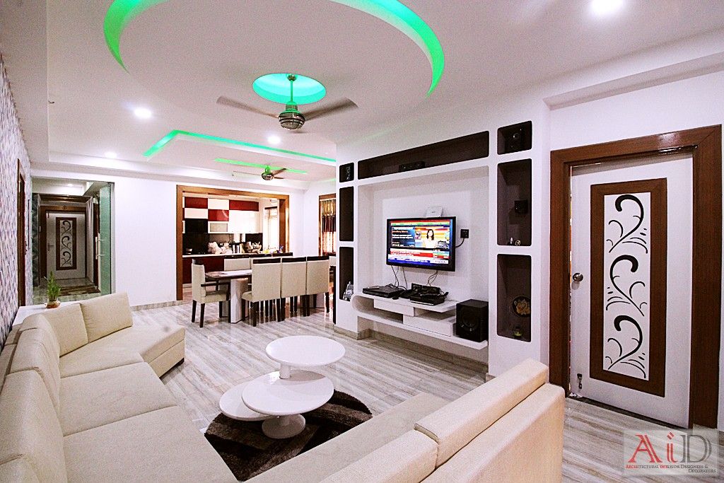 Residence in Indirapuram, Archint Designs Pvt. Ltd. Archint Designs Pvt. Ltd. Salas de estar modernas