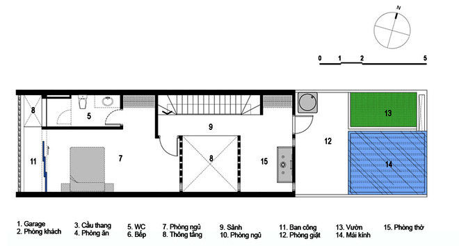 Mẫu Thiết Kế Nhà Ống 3 Tầng Mặt Tiền 5m Hướng Tây Chắn Nắng, Công ty TNHH Xây Dựng TM – DV Song Phát Công ty TNHH Xây Dựng TM – DV Song Phát Single family home