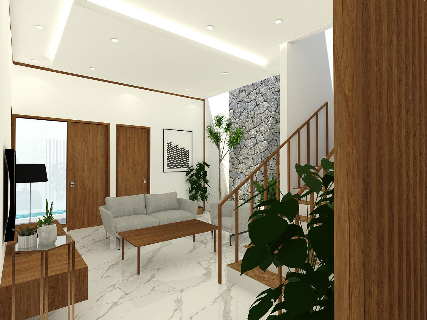 Living Room SEKALA Studio Ruang Keluarga Tropis Kayu Wood effect architecture,arsitektur,design,desain,contemporer,modern,tropical,livingroom,wood,interior