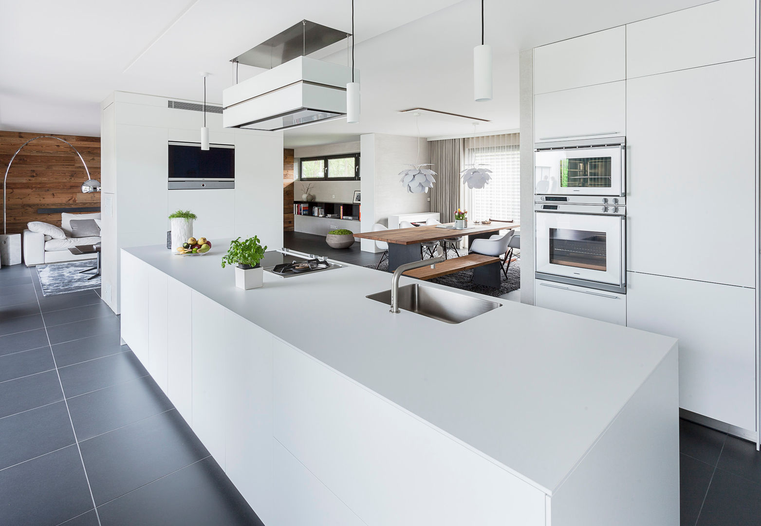 Wohnen-Essen-Kochen, habes-architektur habes-architektur Dapur Modern