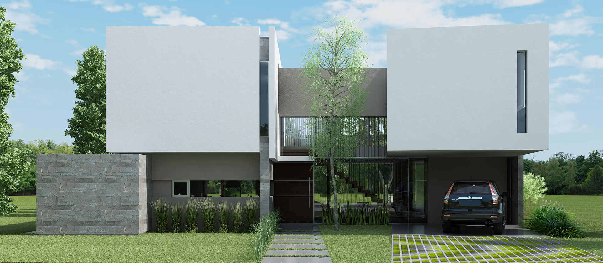 Casa R-R, Estudio D3B Arquitectos Estudio D3B Arquitectos منزل عائلي صغير الخرسانة