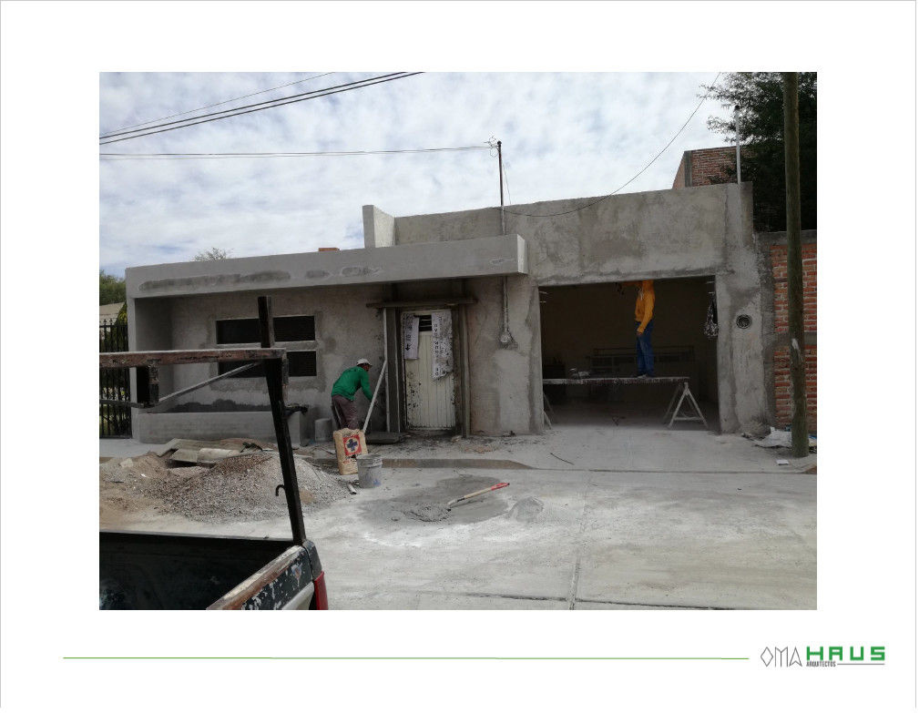 Fachada Proceso de Modificación OmaHaus Arquitectos Casas minimalistas