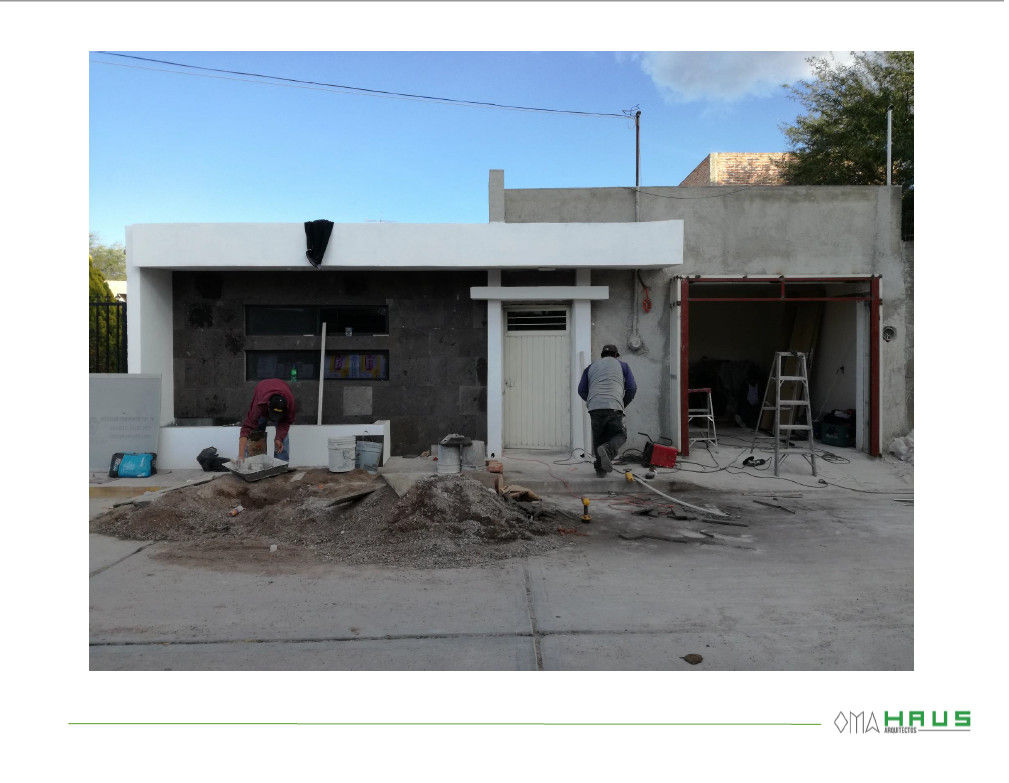 Fachada Proceso de Modificación OmaHaus Arquitectos Casas minimalistas