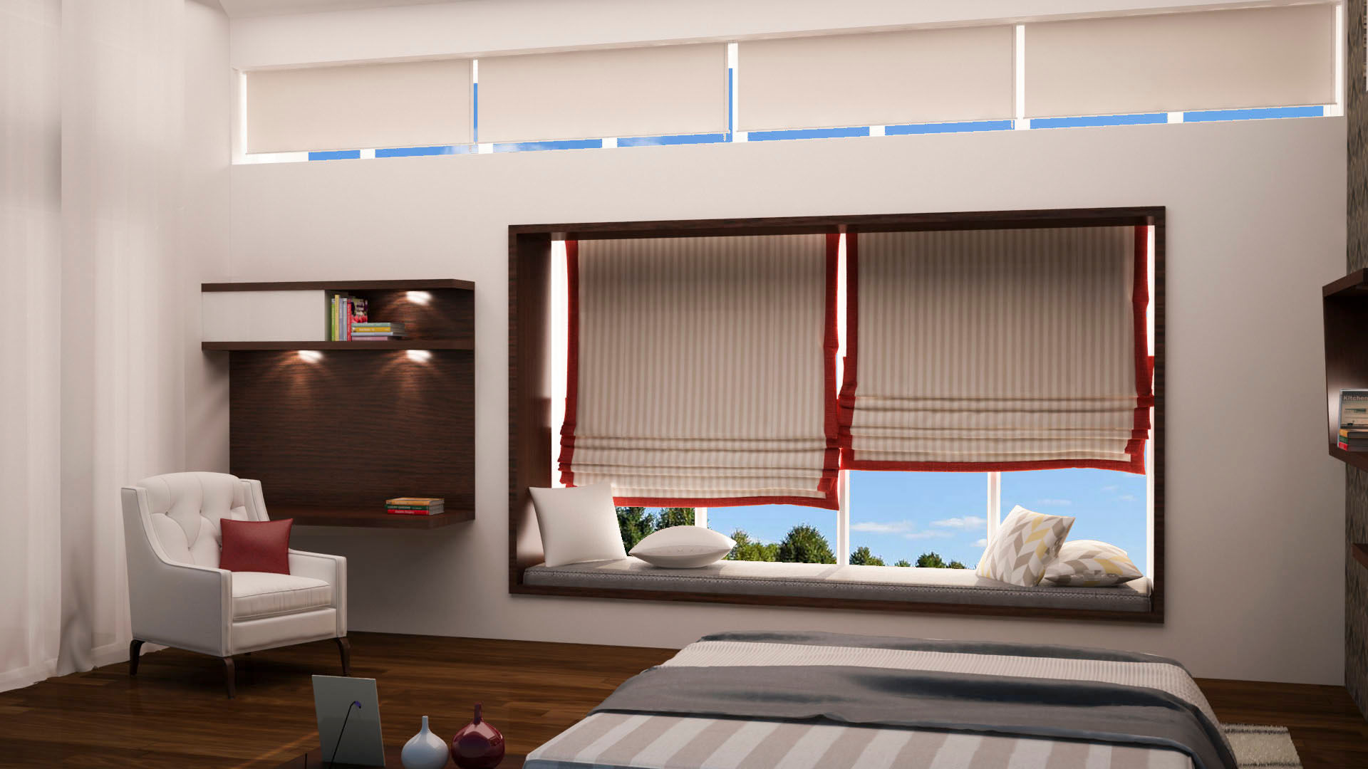 Window seating area homify Modern Windows and Doors