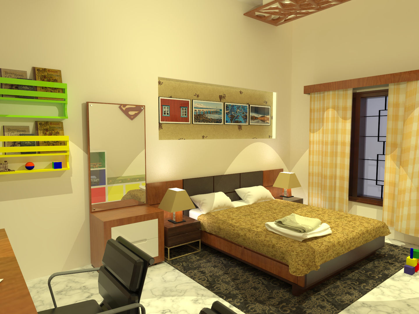 Rahul Chaudhary Residence, Interiors by Samadhan Architects homify Modern style bedroom MDF