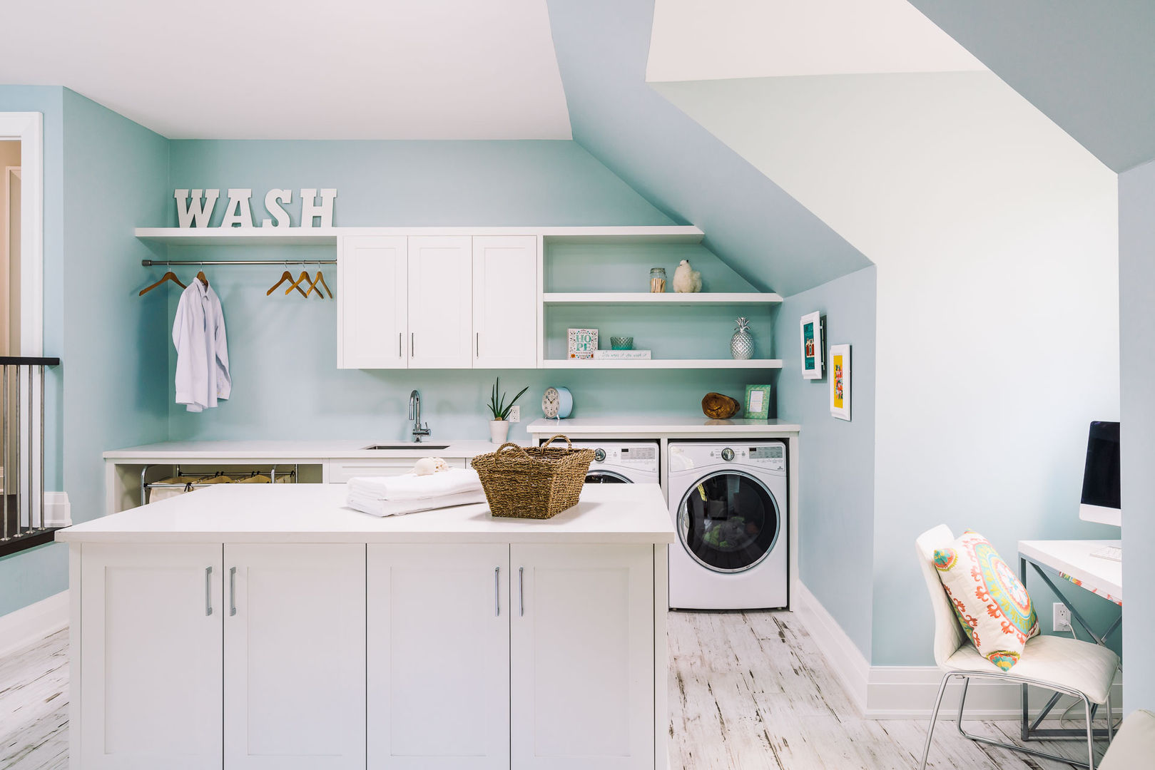 Laundry Room Frahm Interiors Modern Corridor, Hallway and Staircase