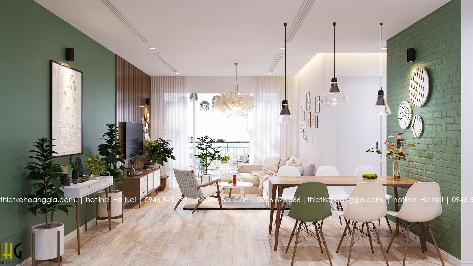 Thiết kế nội thất chung cư 55m cho chị Lan Anh, Nội Thất Hoàng Gia Nội Thất Hoàng Gia Living room