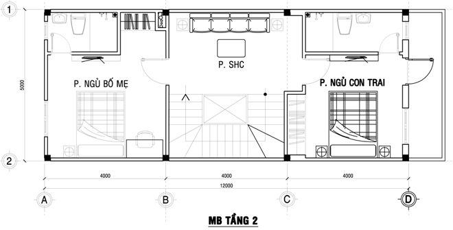 Nhà Phố 3 Tầng 80m2 Đẹp Chỉ Với 1,2 Tỷ Tại Bình Tân, Công ty TNHH TK XD Song Phát Công ty TNHH TK XD Song Phát 일세대용 주택 구리 / 청동 / 황동