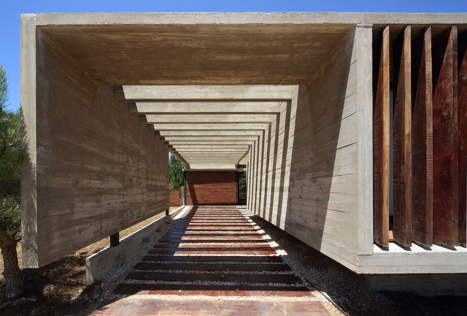 Casa S & S, Besonías Almeida arquitectos Besonías Almeida arquitectos Corridor & hallway کنکریٹ