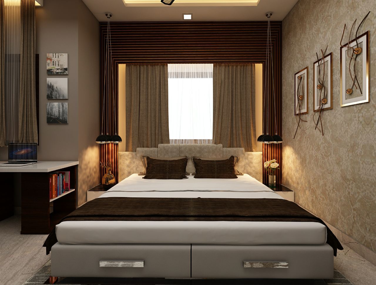 Amanora Park Pune - Pent House, DECOR DREAMS DECOR DREAMS Phòng ngủ phong cách hiện đại