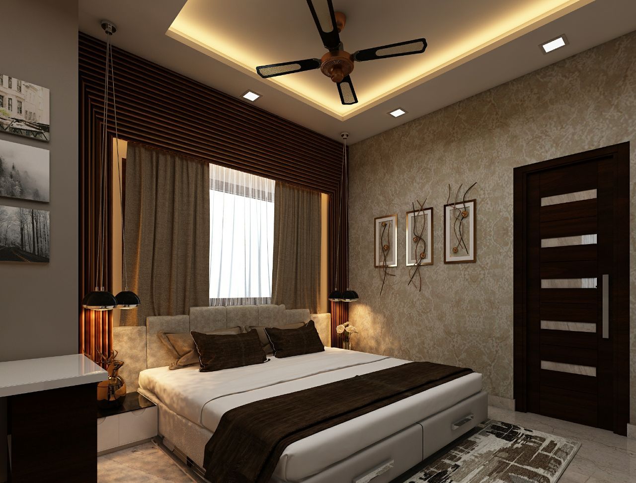 Amanora Park Pune - Pent House, DECOR DREAMS DECOR DREAMS Camera da letto moderna