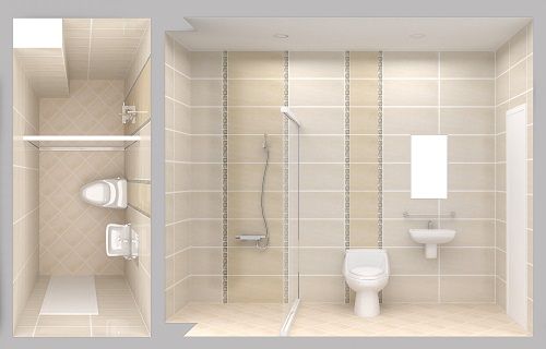 Thiết Kế Nhà Ống 2 Tầng 50m2 Với Chi Phí Tiết Kiệm 500 Triệu, Công ty TNHH Xây Dựng TM – DV Song Phát Công ty TNHH Xây Dựng TM – DV Song Phát Baños modernos