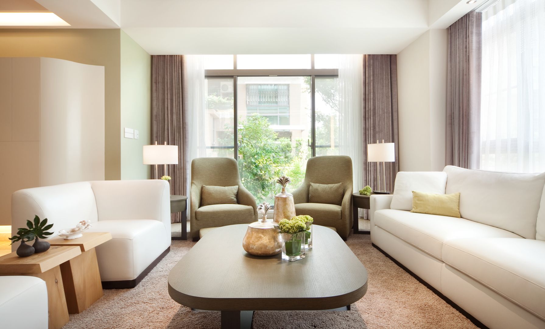 Herb HOUSE, 沐光植境設計事業 沐光植境設計事業 Modern living room Solid Wood Multicolored
