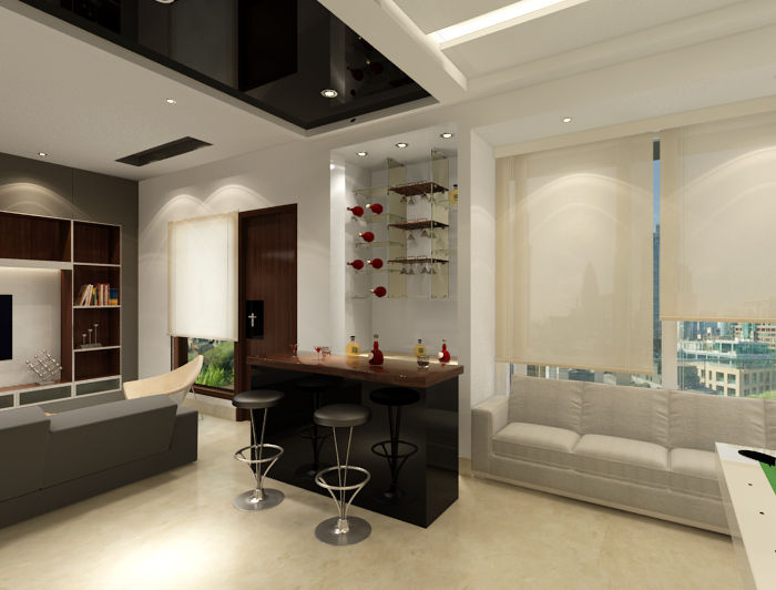 Suneja Residence Interior Design, Studio Rhomboid Studio Rhomboid Modern living room