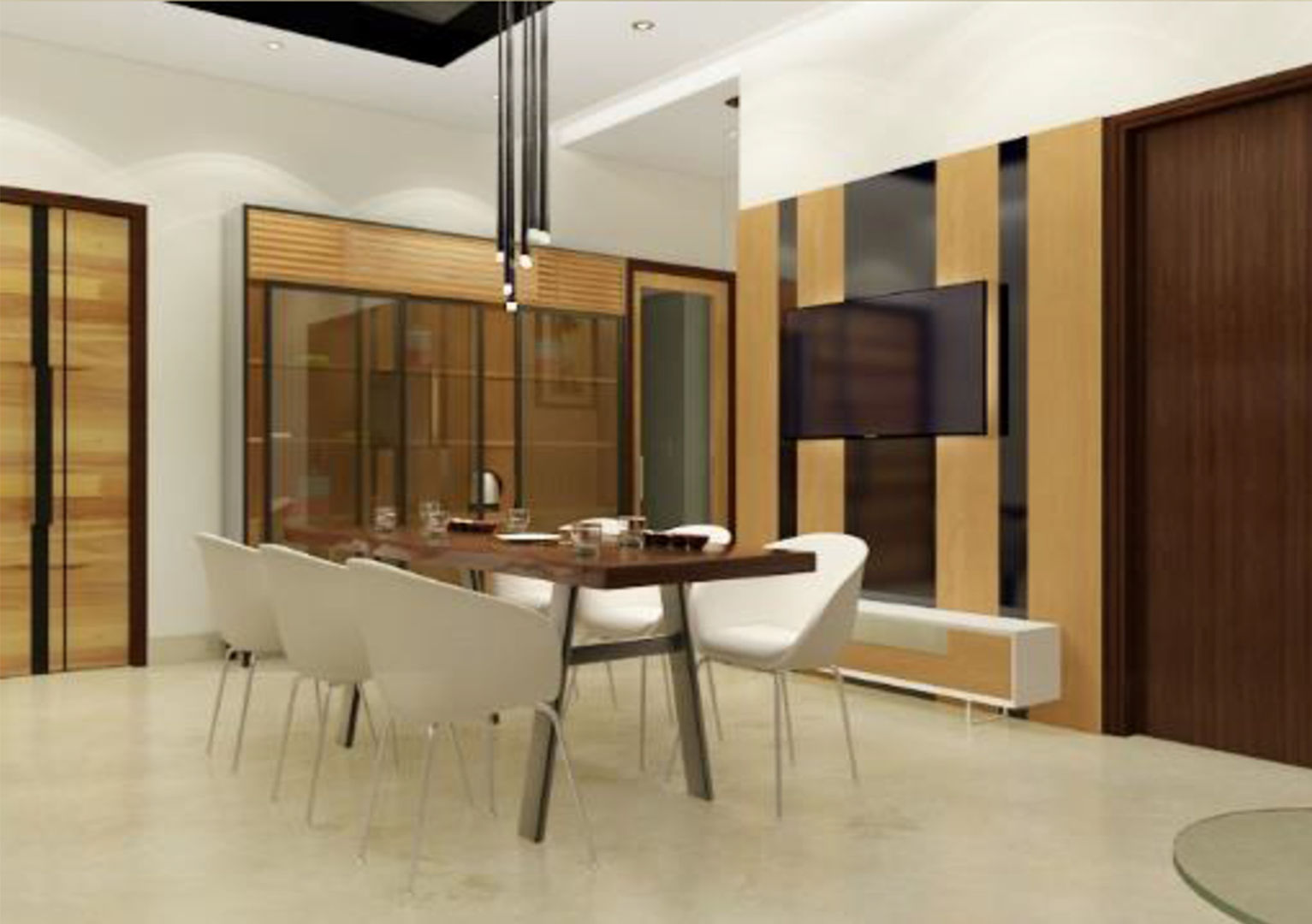 Suneja Residence Interior Design, Studio Rhomboid Studio Rhomboid Modern dining room